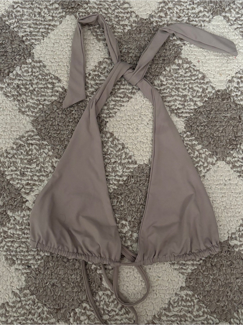 Garage Taupe Halter Bikini Top
